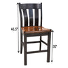 Lancaster Black & Wood 24" Stationary Bar Stool | M-EB&E-MC
