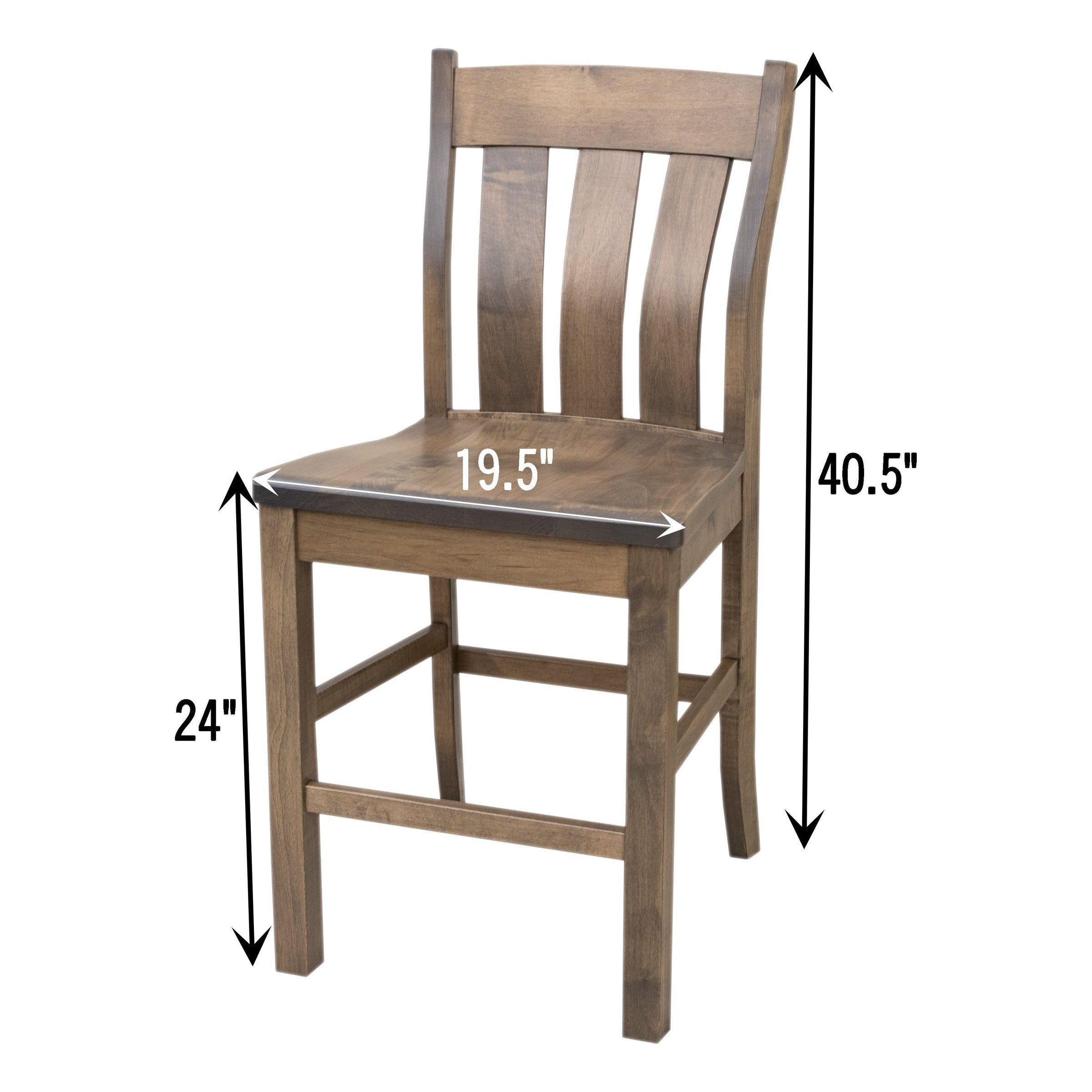 Lancaster Maple Wood 24" Stationary Bar Stool | SP