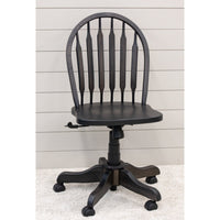 Low Paddle Back Black Maple Wood Office Chair | EB