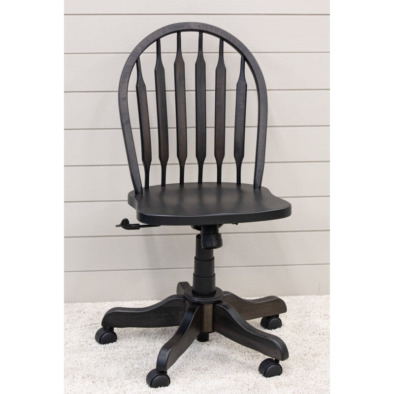 Low Paddle Back Black Maple Wood Office Chair | EB