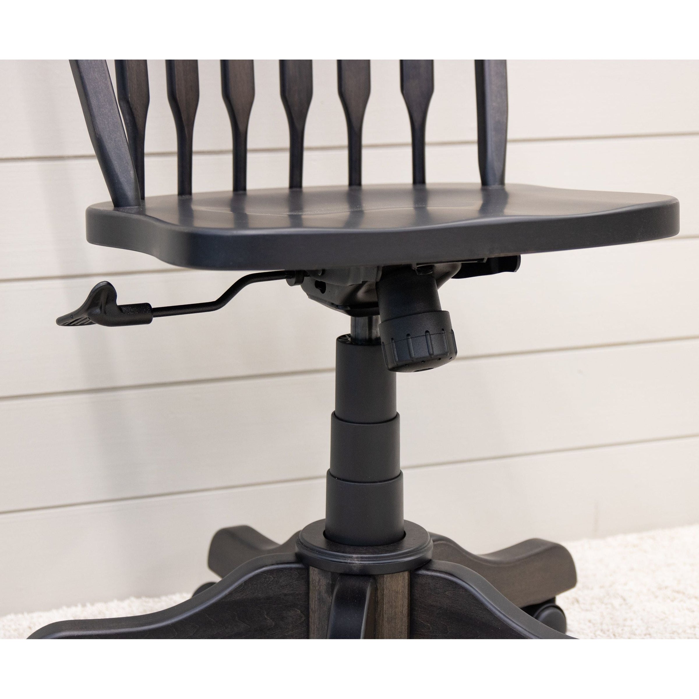 Low Paddle Back Black Maple Wood Office Chair | EB