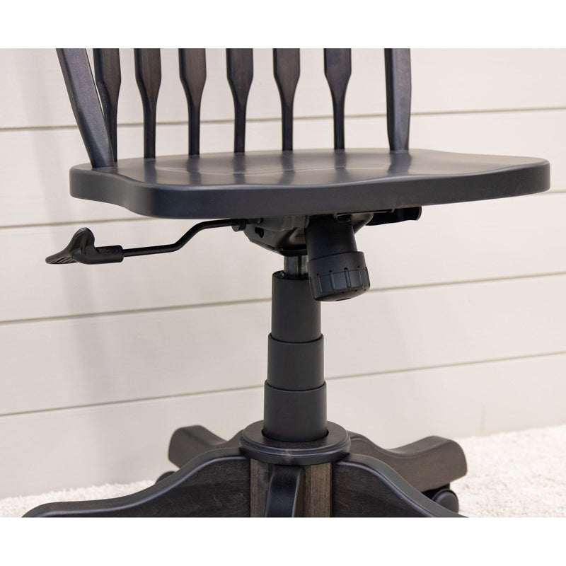 Low Paddle Back Black Maple Wood Office Chair | EB