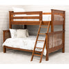 Yoder's Amish Mission Cherry Wood Twin Over Full Bunk Bed with Ladder | MC