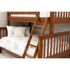 Yoder's Amish Mission Cherry Wood Twin Over Full Bunk Bed with Ladder | MC