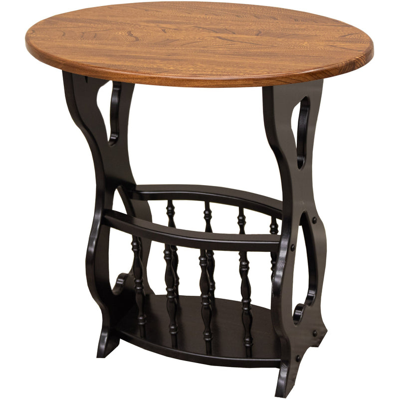 Amish Oval Magazine Stand