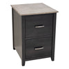 Michigan Black & Wood 2-Drawer File Cabinet | M-DK&RWO-GRB
