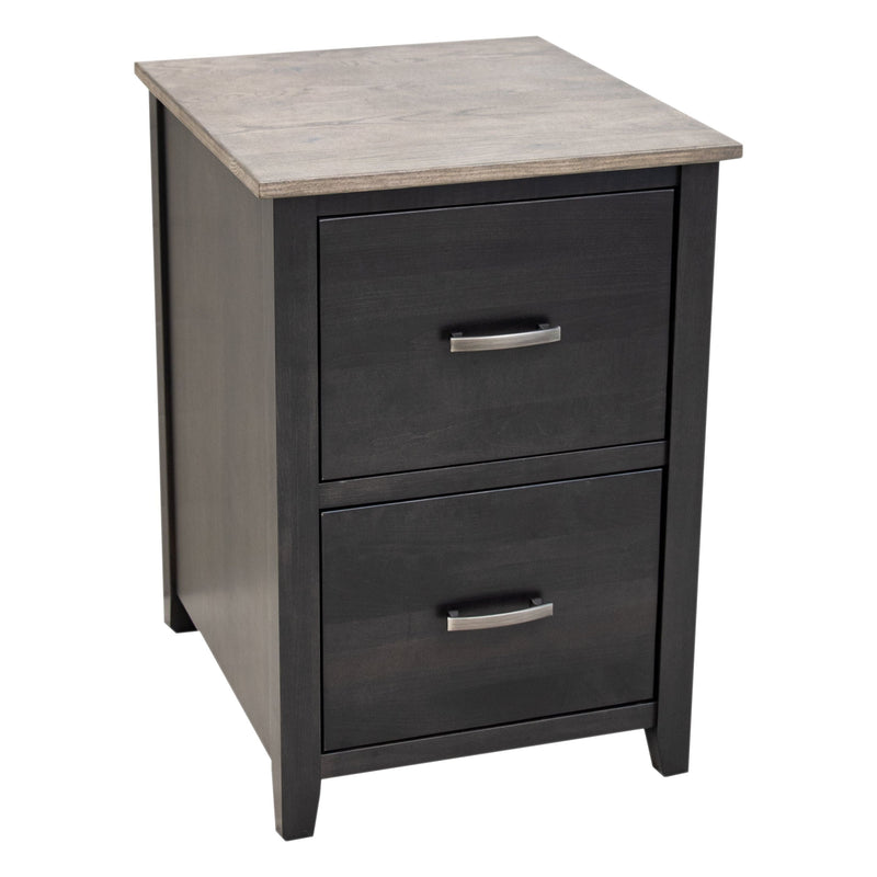 Michigan Black & Wood 2-Drawer File Cabinet | M-DK&RWO-GRB