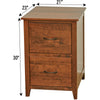 Michigan Cherry Wood 2-Drawer File Cabinet | GB