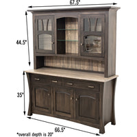 Montana Black & Wood Hutch | M-DK&RWO-GRB