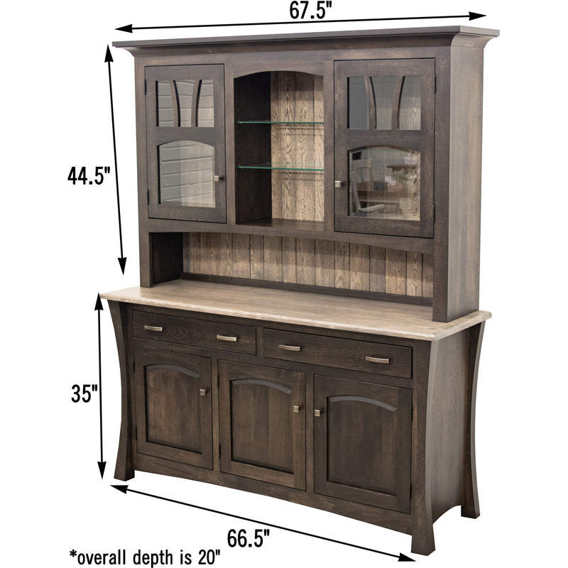 Montana Black & Wood Hutch | M-DK&RWO-GRB