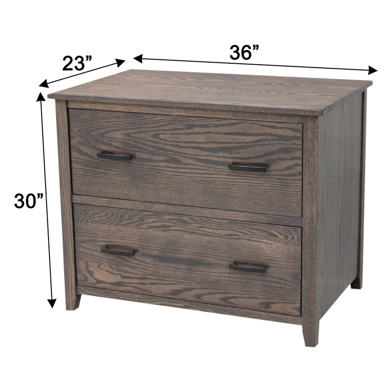 Michigan Oak Wood 2-Drawer Lateral File Cabinet | SB