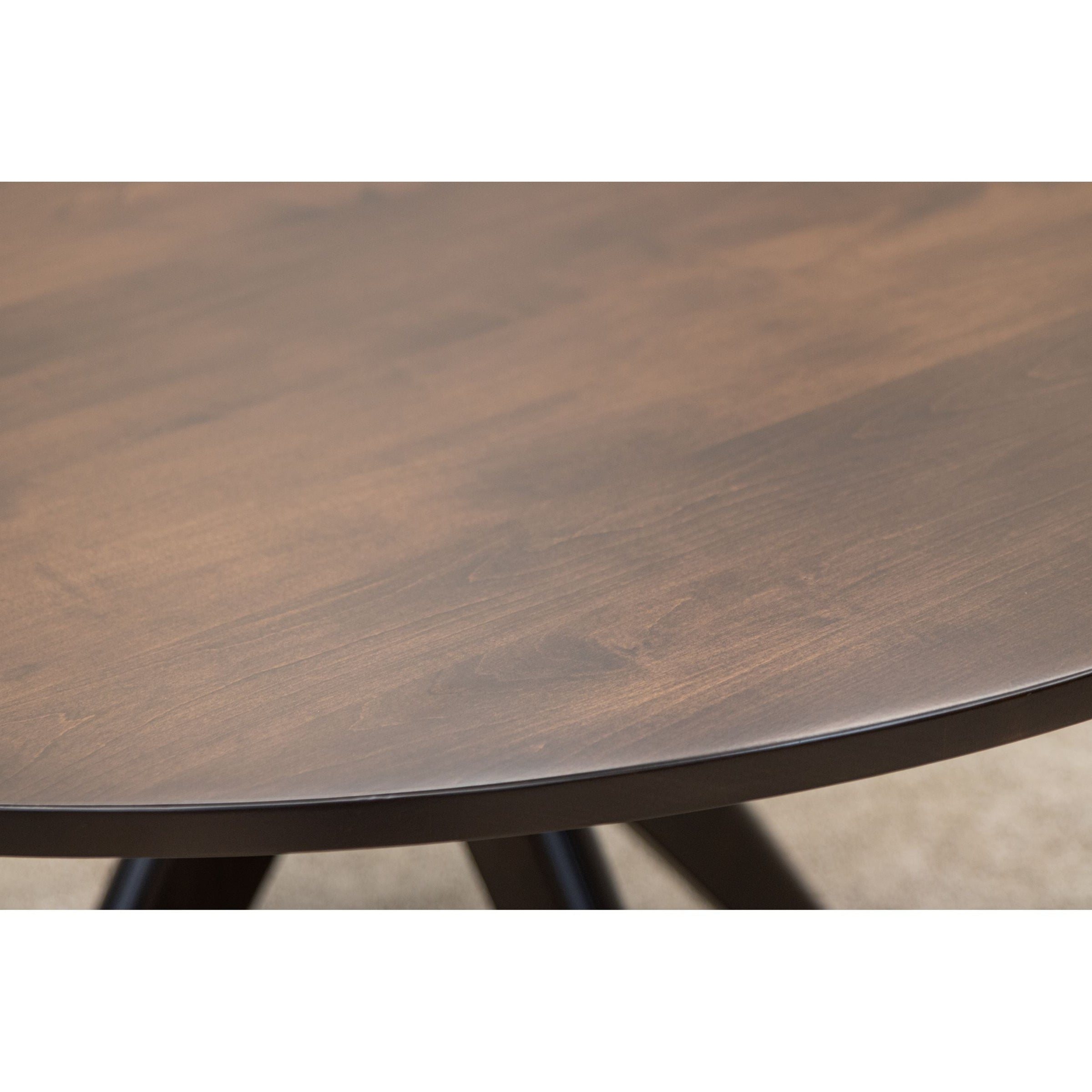 Mid Century Modern Maple Wood Round Dining Table | BV