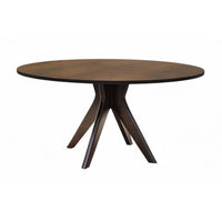 Mid Century Modern Maple Wood Round Dining Table | BV