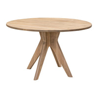 Mid Century Modern Maple Wood Round Dining Table | DS