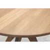 Mid Century Modern White Oak Wood Round Dining Table | WB