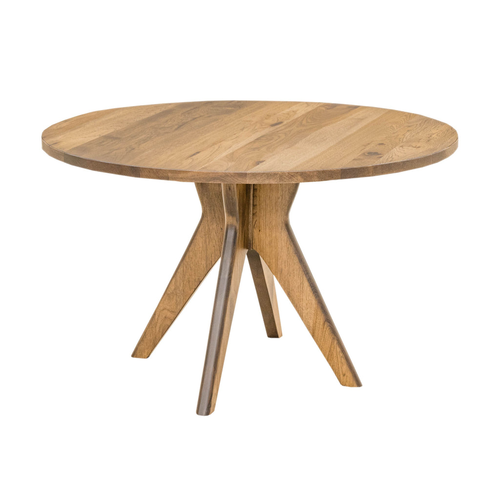 Mid Century Modern Hickory Wood Round Dining Table | WB – Yoder ...