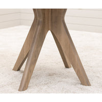 Mid Century Modern Maple Wood Round Dining Table | DS