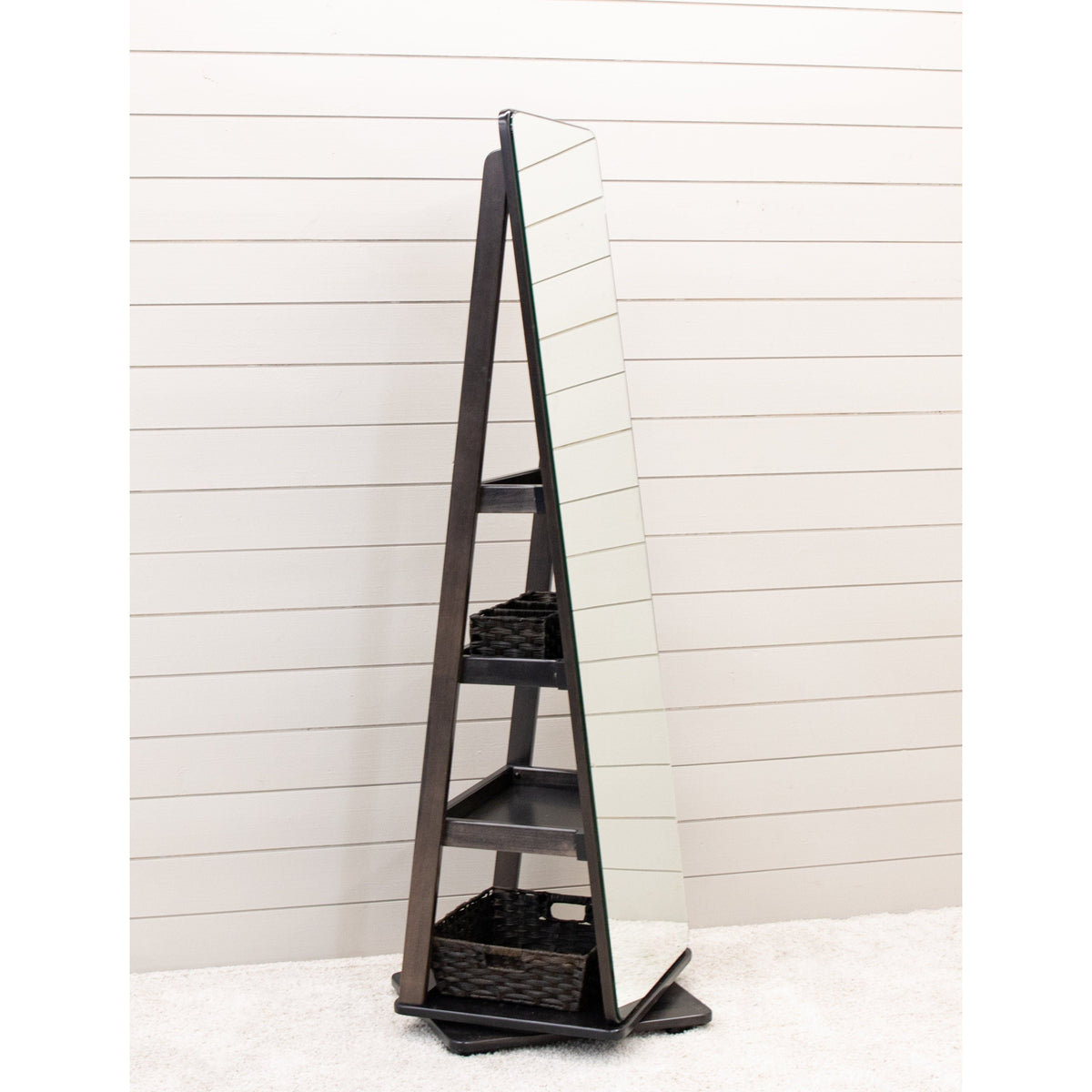 Maxwell Amish Revolving Storage Leaner Mirror