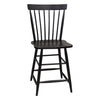 Milton Black Windsor Maple Wood 24" Stationary Bar Stool | EB