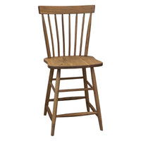 Milton Windsor Hickory Wood 24" Stationary Bar Stool | CO