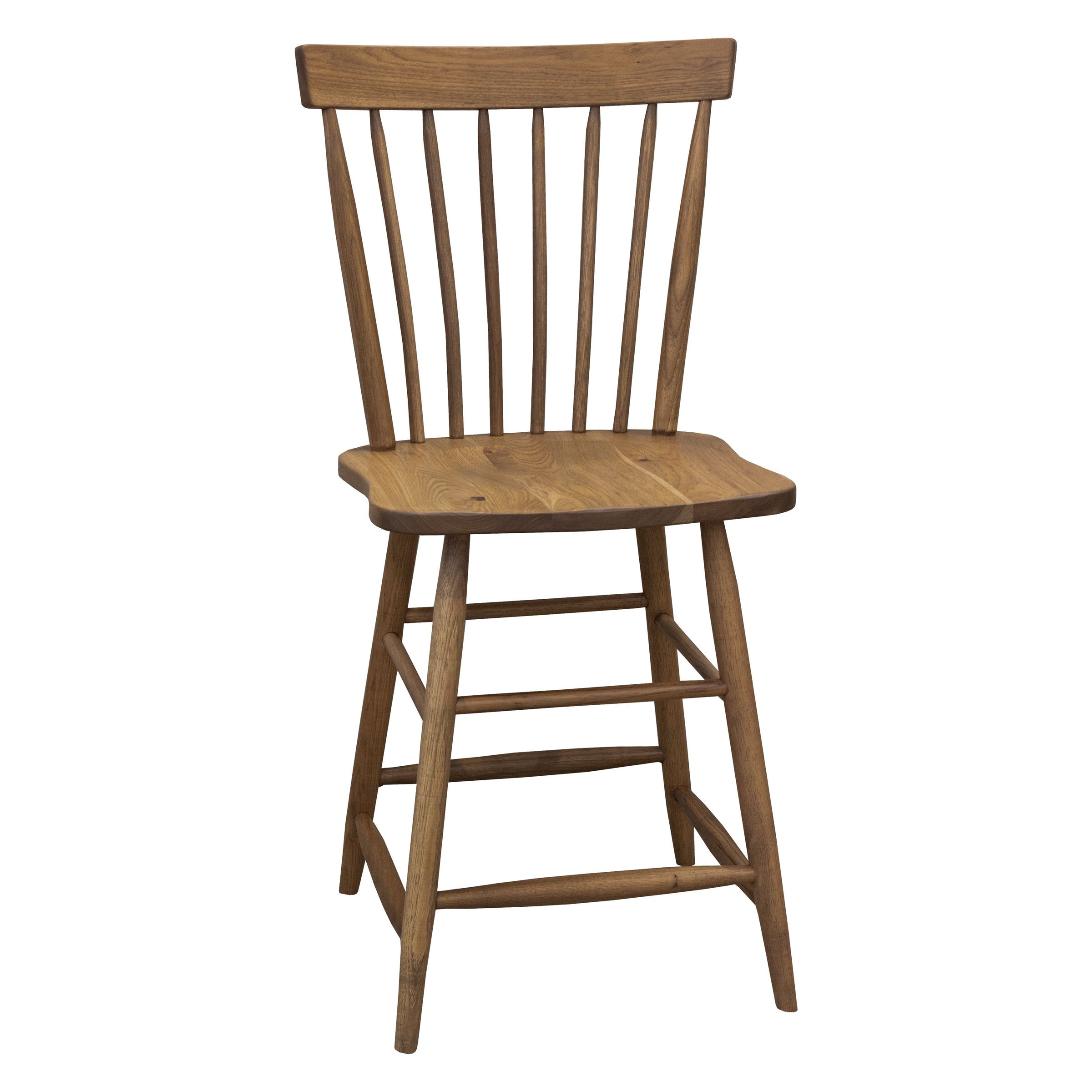 Milton Windsor Hickory Wood 24" Stationary Bar Stool | CO