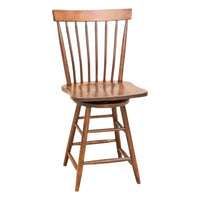 Milton Windsor Maple Wood 24" Swivel Bar Stool | BOS