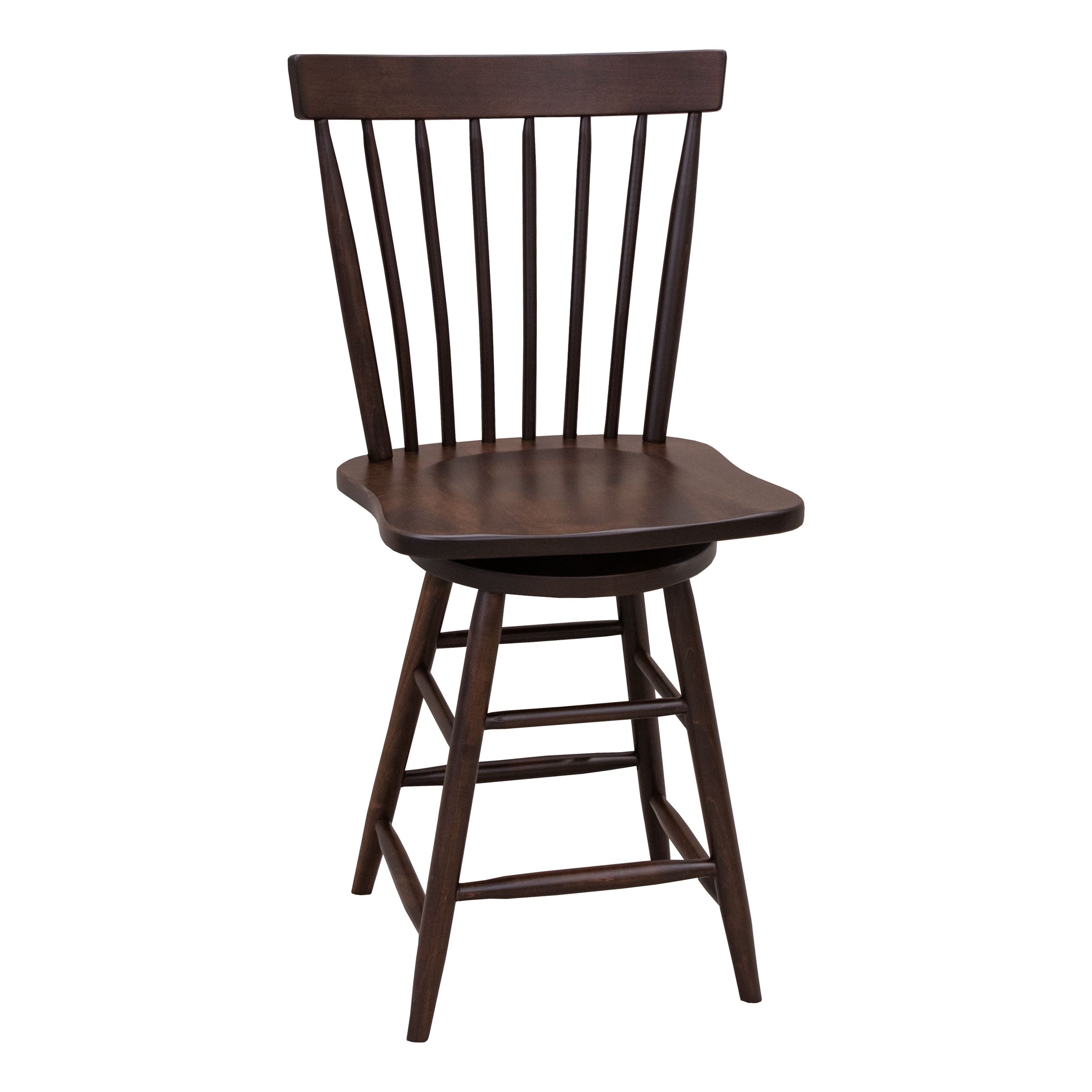 Milton Windsor Maple Wood 24" Swivel Bar Stool | RT