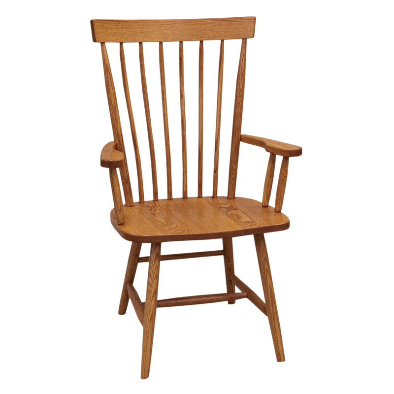 Milton Windsor Oak Wood Arm Dining Chair | MC