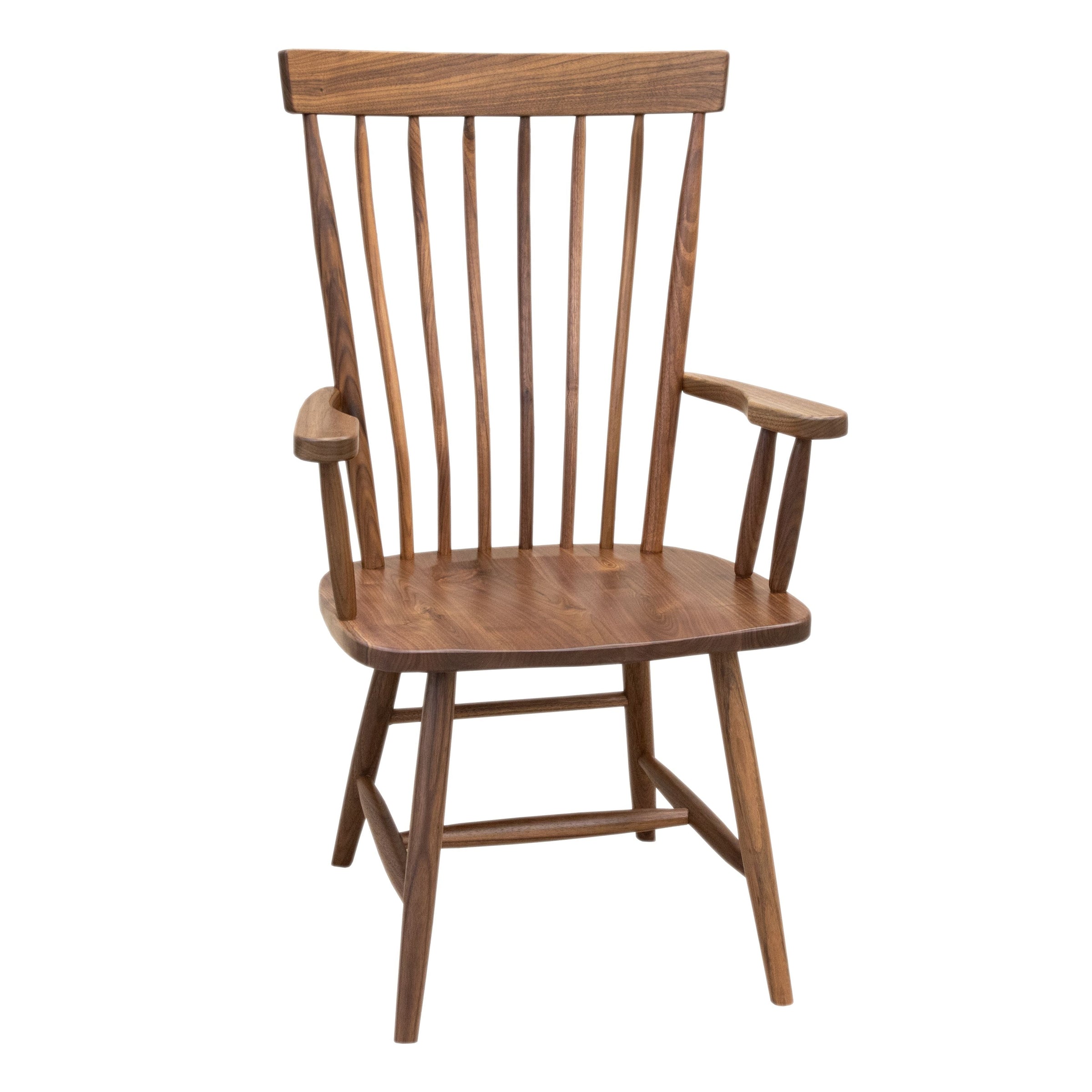 Milton Windsor Walnut Wood Arm Dining Chair | NAT
