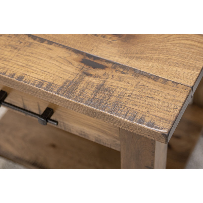 Salt Creek Hickory Wood Large Square Open End Table | CO