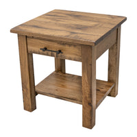 Salt Creek Hickory Wood Large Square Open End Table | CO