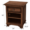 Mt. Hope Amish 1-Drawer, Open Nightstand