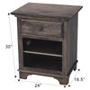 Mt. Hope Amish 1-Drawer, Open Nightstand
