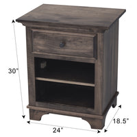 Mt. Hope Amish 1-Drawer, Open Nightstand