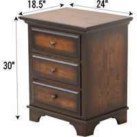 Mt. Hope Amish 3-Drawer Nightstand