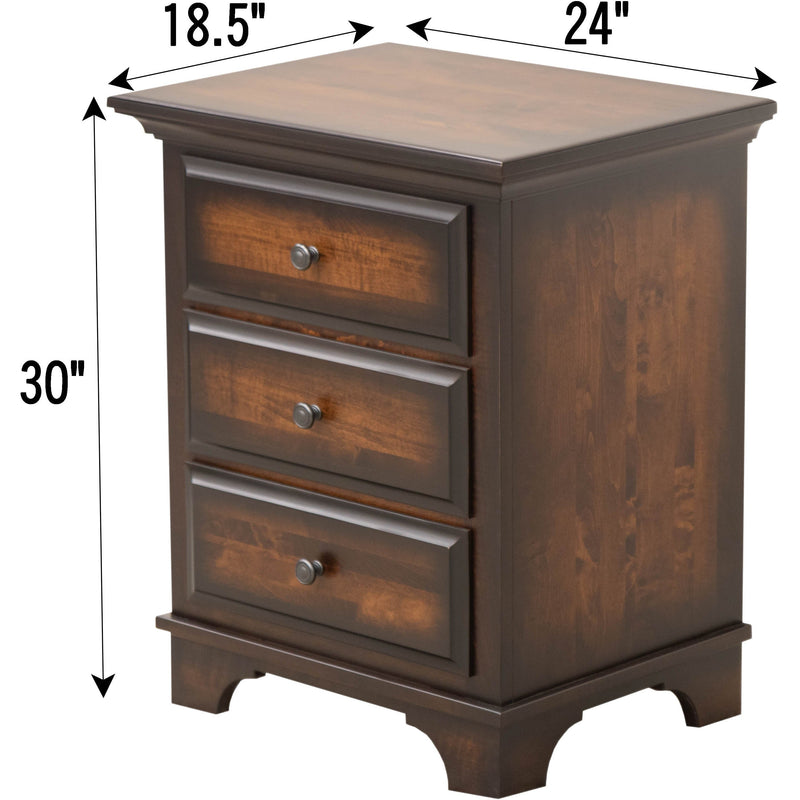 Mt. Hope Amish 3-Drawer Nightstand