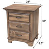 Mt. Hope Amish 3-Drawer Nightstand