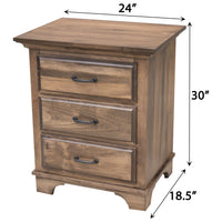 Mt. Hope Amish 3-Drawer Nightstand