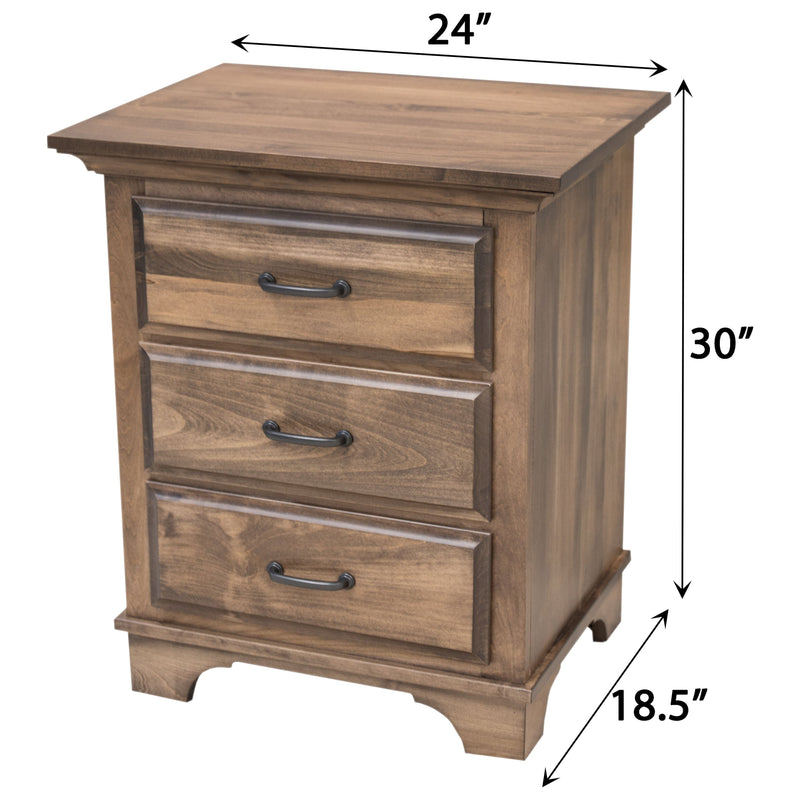 Mt. Hope Amish 3-Drawer Nightstand