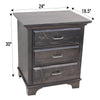 Mt. Hope Amish 3-Drawer Nightstand