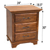 Mt. Hope Amish 3-Drawer Nightstand