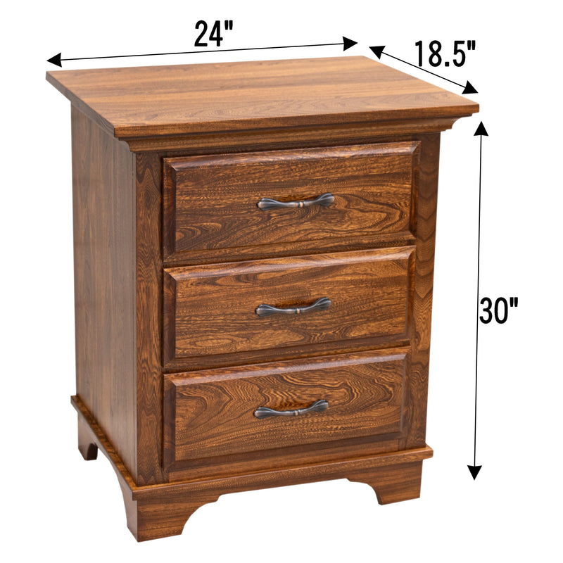 Mt. Hope Amish 3-Drawer Nightstand