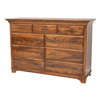 Mt. Hope Amish 9-Drawer Tall Dresser