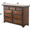 Mt. Hope Amish 9-Drawer Tall Dresser
