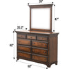 Mt. Hope Amish 9-Drawer Tall Dresser