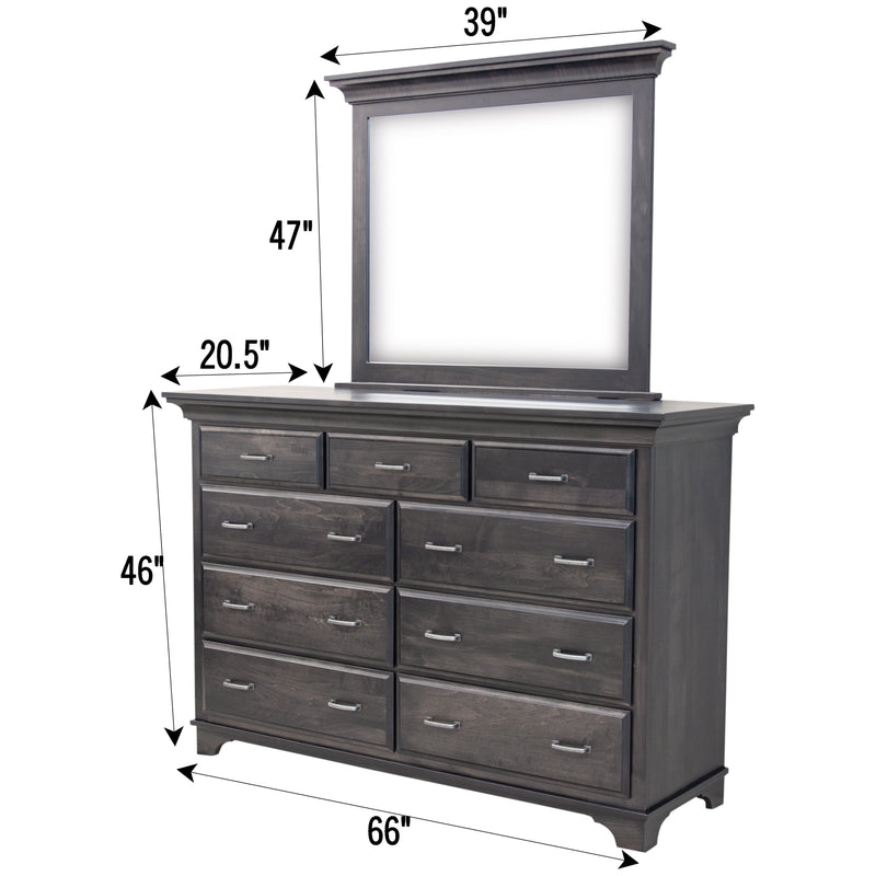 Mt. Hope Amish 9-Drawer Tall Dresser