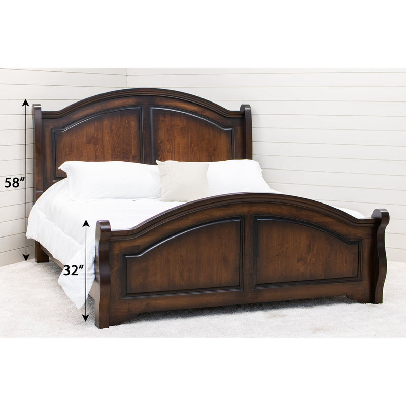 Mt. Hope Amish Sleigh Bed with Arched Footboard