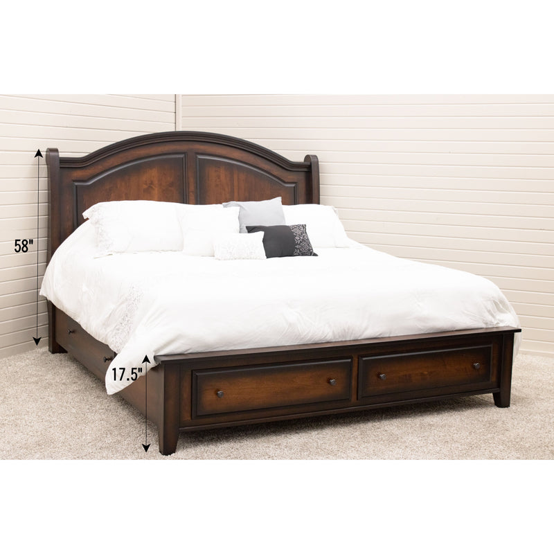Mt. Hope Amish Sleigh Storage Platform Bed