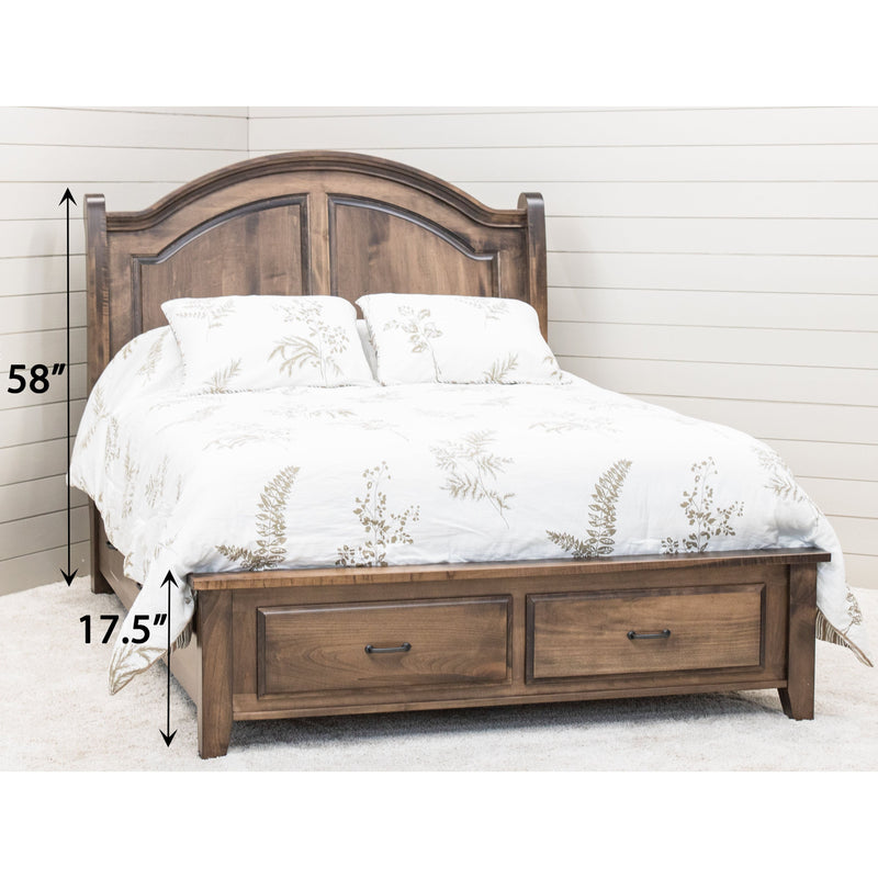 Mt. Hope Amish Sleigh Storage Platform Bed