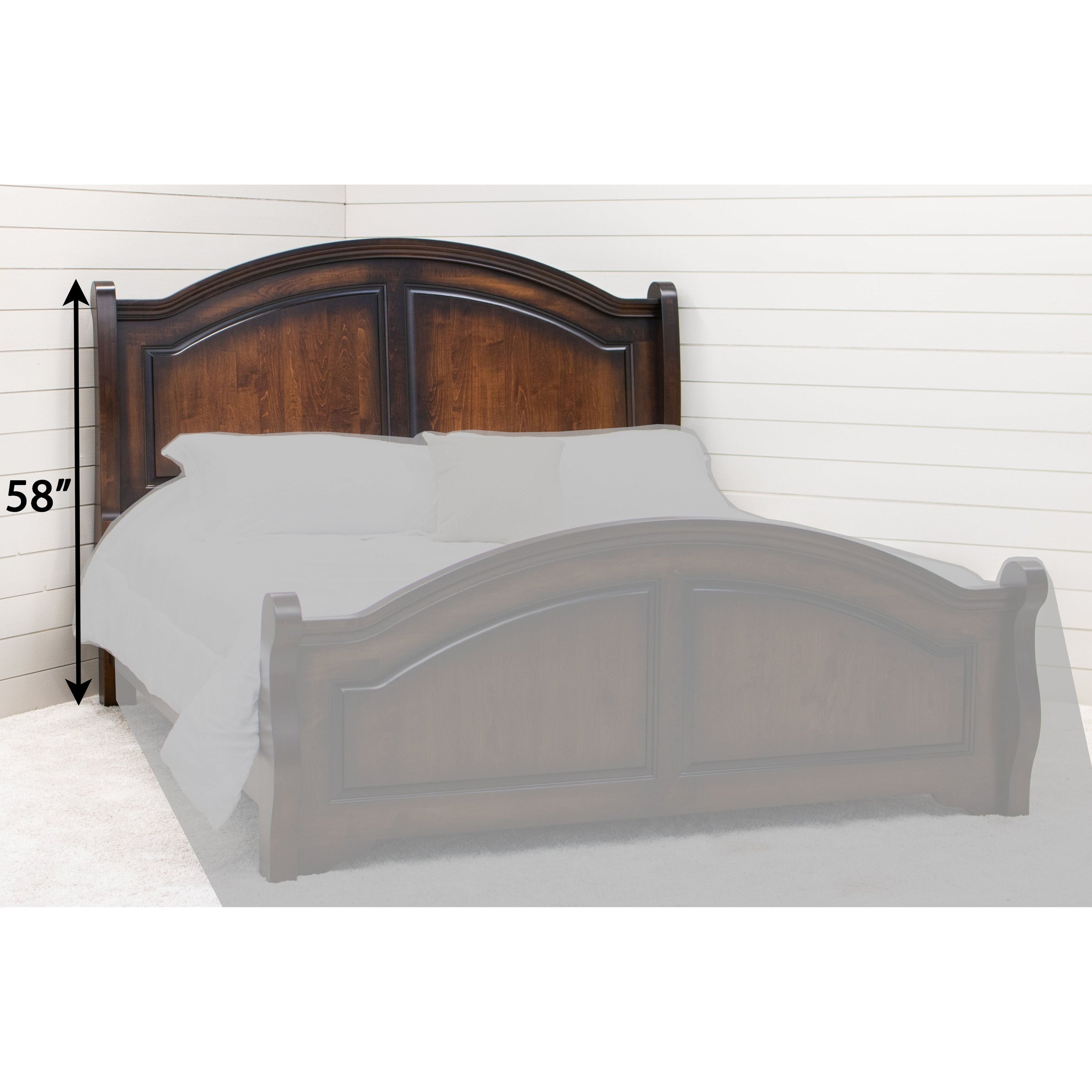 Mt. Hope Amish Sleigh Solid Wood Headboard Only
